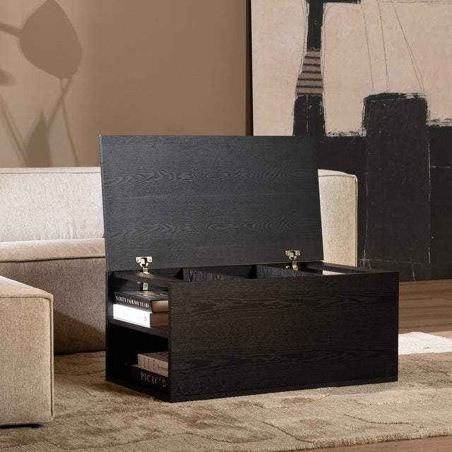 Side table Jaxx black oak 88x46 cm oak veneer