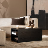 Side table Jaxx black oak 88x46 cm oak veneer