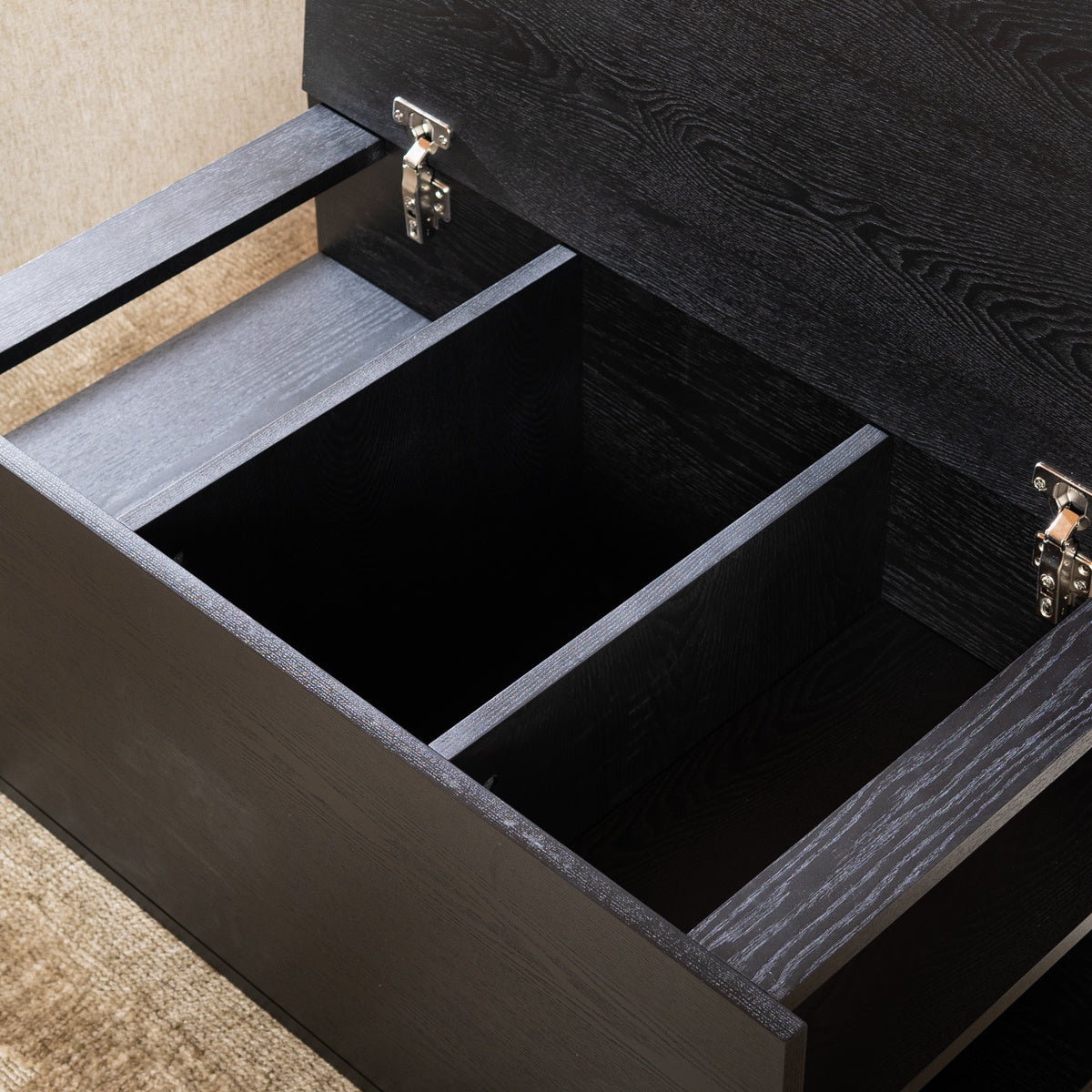 Side table Jaxx black oak 88x46 cm oak veneer