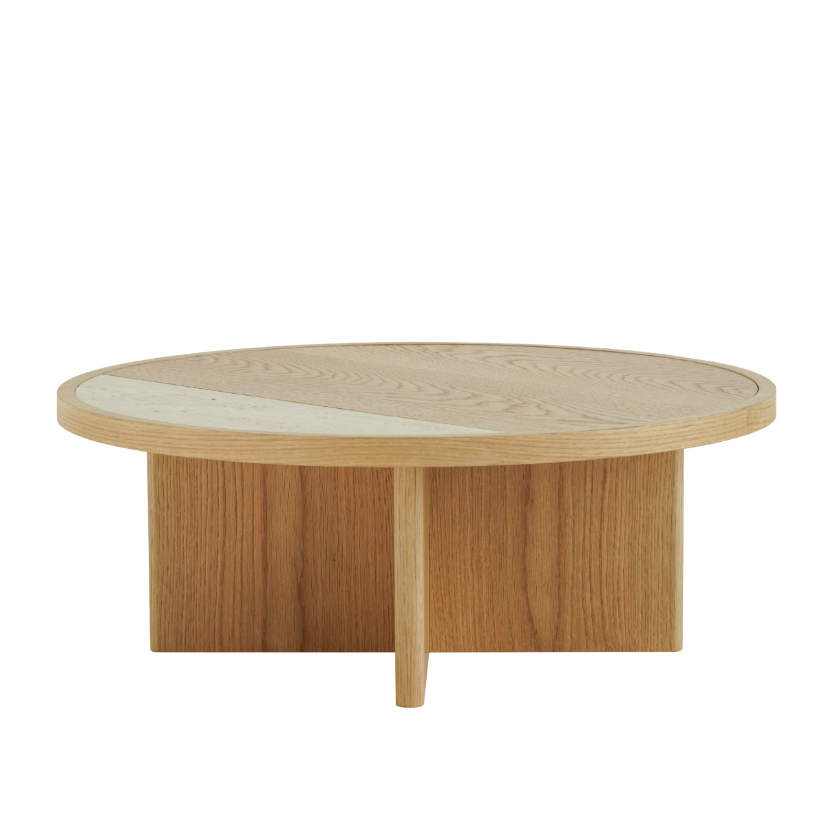 Coffee table Maeva Ø80 cm natural oak Oak