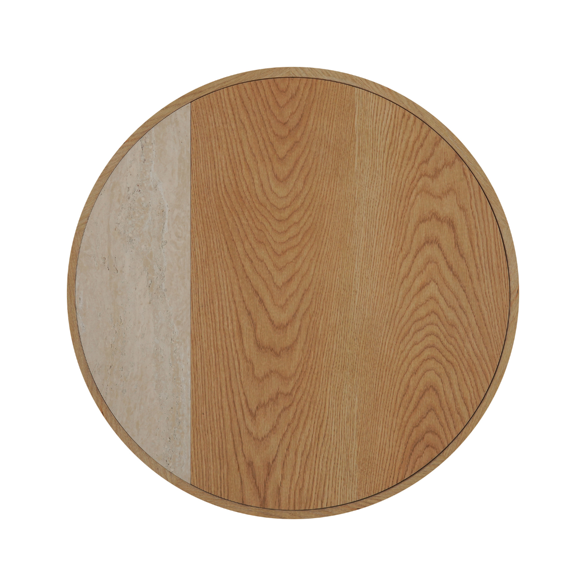 Coffee table Maeva Ø80 cm natural oak Oak