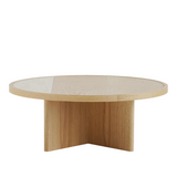 Coffee table Maeva Ø80 cm natural oak Oak