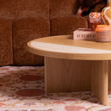 Coffee table Maeva Ø80 cm natural oak Oak