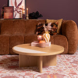Coffee table Maeva Ø80 cm natural oak Oak