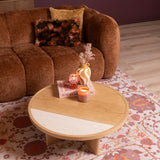 Coffee table Maeva Ø80 cm natural oak Oak