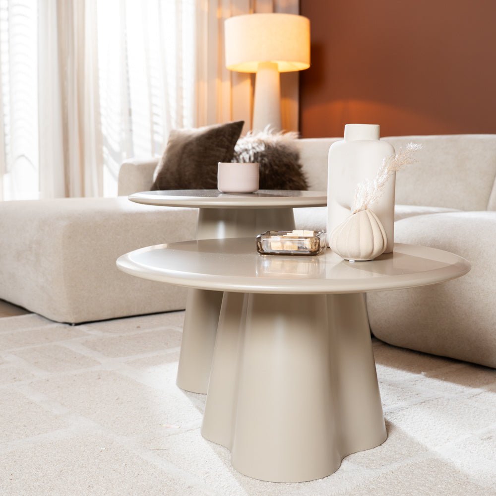 Salontafel Orion rond ø70 cm taupe MDF