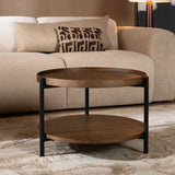 Rio coffee table Ø58 cm rustic oak veneer