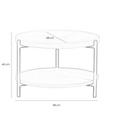 Rio coffee table Ø58 cm rustic oak veneer