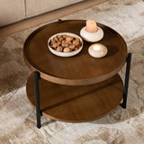 Rio coffee table Ø58 cm rustic oak veneer