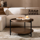 Rio coffee table Ø58 cm rustic oak veneer