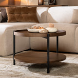 Rio coffee table Ø58 cm rustic oak veneer