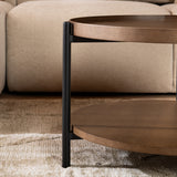 Rio coffee table Ø58 cm rustic oak veneer