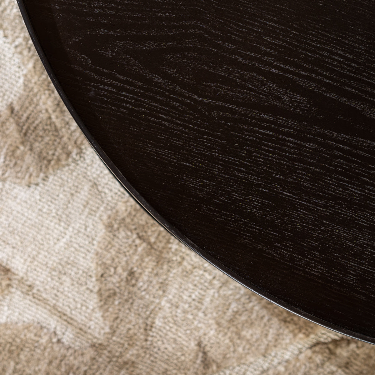 Coffee table Rio Ø58 cm black oak oak veneer