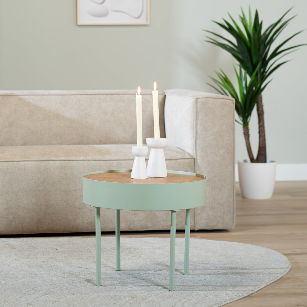 Coffee table round Zita light green Green N/A.