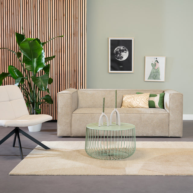 Coffee table Senna metal light green Green