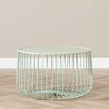 Coffee table Senna metal light green Green