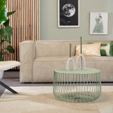 Coffee table Senna metal light green Green