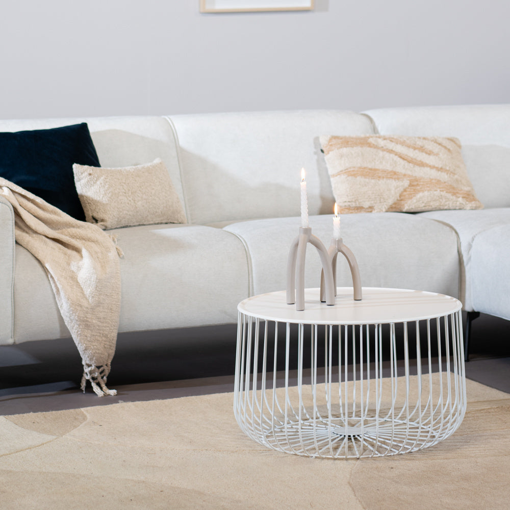 Coffee table Senna metal white