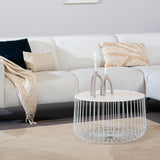 Coffee table Senna metal white