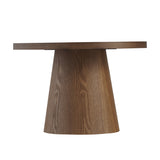 Coffee tables Mae set of 2 Ø50 and Ø62 cm travertine/rustic oak Oak veneer