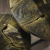 Salontafel Minette DH Interior Zwart&goud Teak Sfeerfoto detail