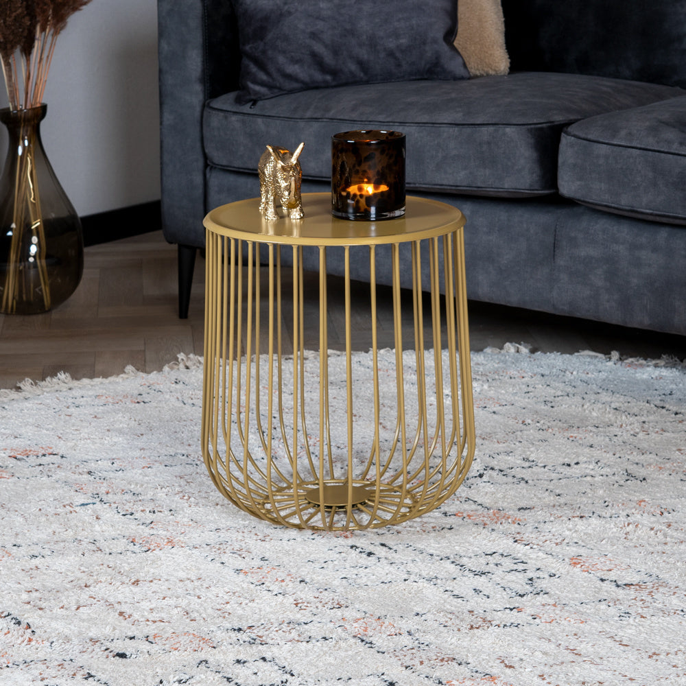 Coffee table Tygo gold metal