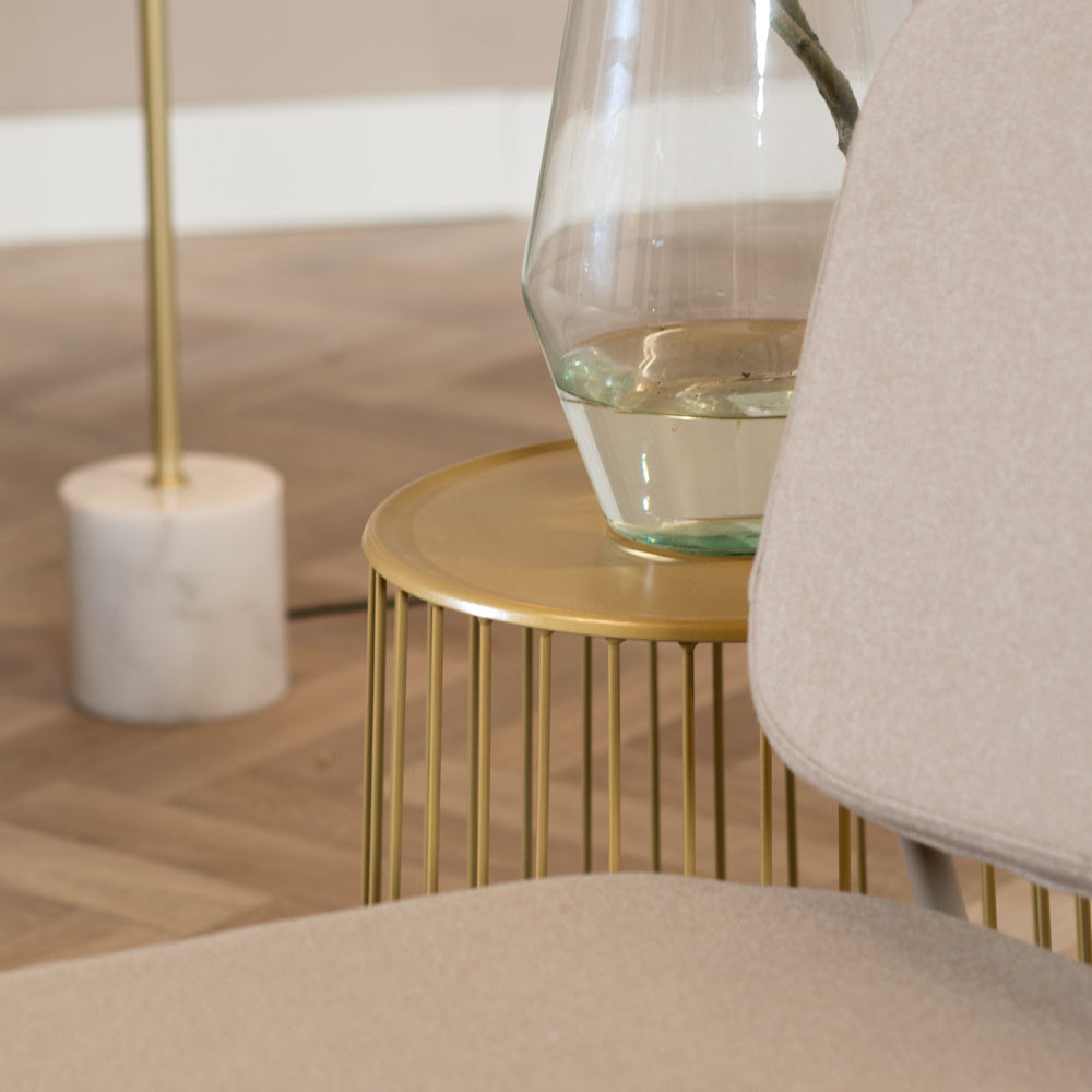 Coffee table Tygo gold metal