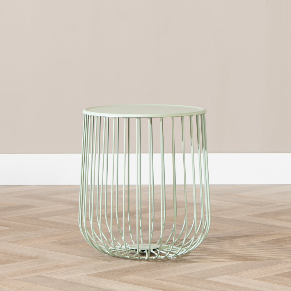 Coffee table Tygo metal light green Green Powder-coated metal