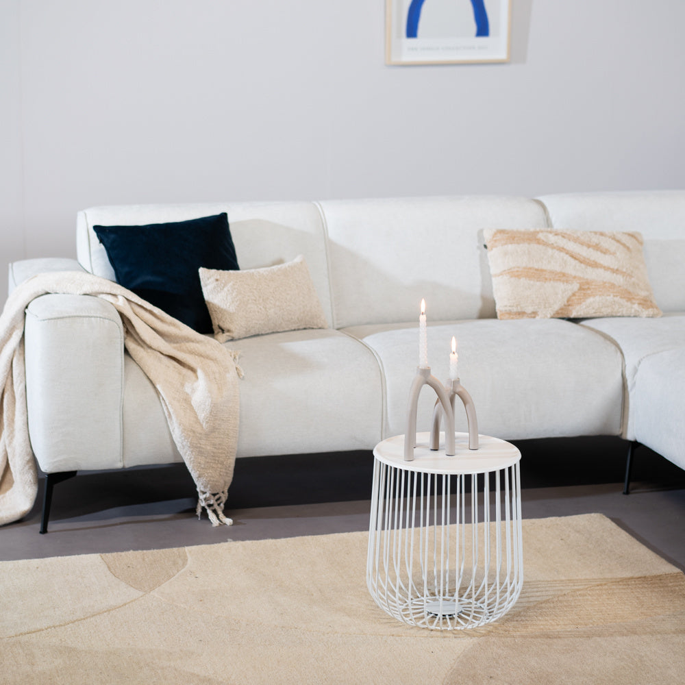 Coffee table Tygo metal white Powder-coated metal
