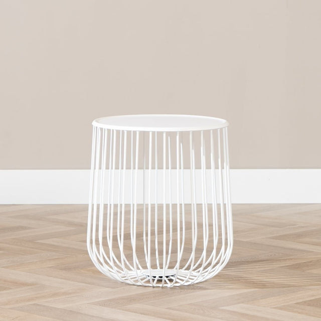 Coffee table Tygo metal white Powder-coated metal