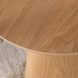 Coffee tables Ash set of 2 Ø50 and Ø62 cm clear oak Natural oak Oak veneer