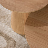 Coffee tables Ash set of 2 Ø50 and Ø62 cm clear oak Natural oak Oak veneer