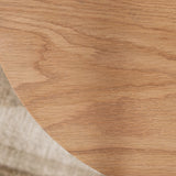 Coffee tables Ash set of 2 Ø50 and Ø62 cm clear oak Natural oak Oak veneer