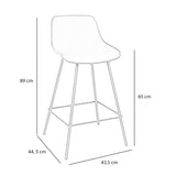 Scandinavian bar stool Dani white 65 cm - image 5