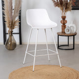 Scandinavian bar stool Dani white 65 cm - image 1