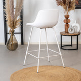 Scandinavian bar stool Dani white 65 cm - image 3