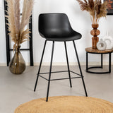 Scandinavian bar stool Dani black 65 cm Polypropylene