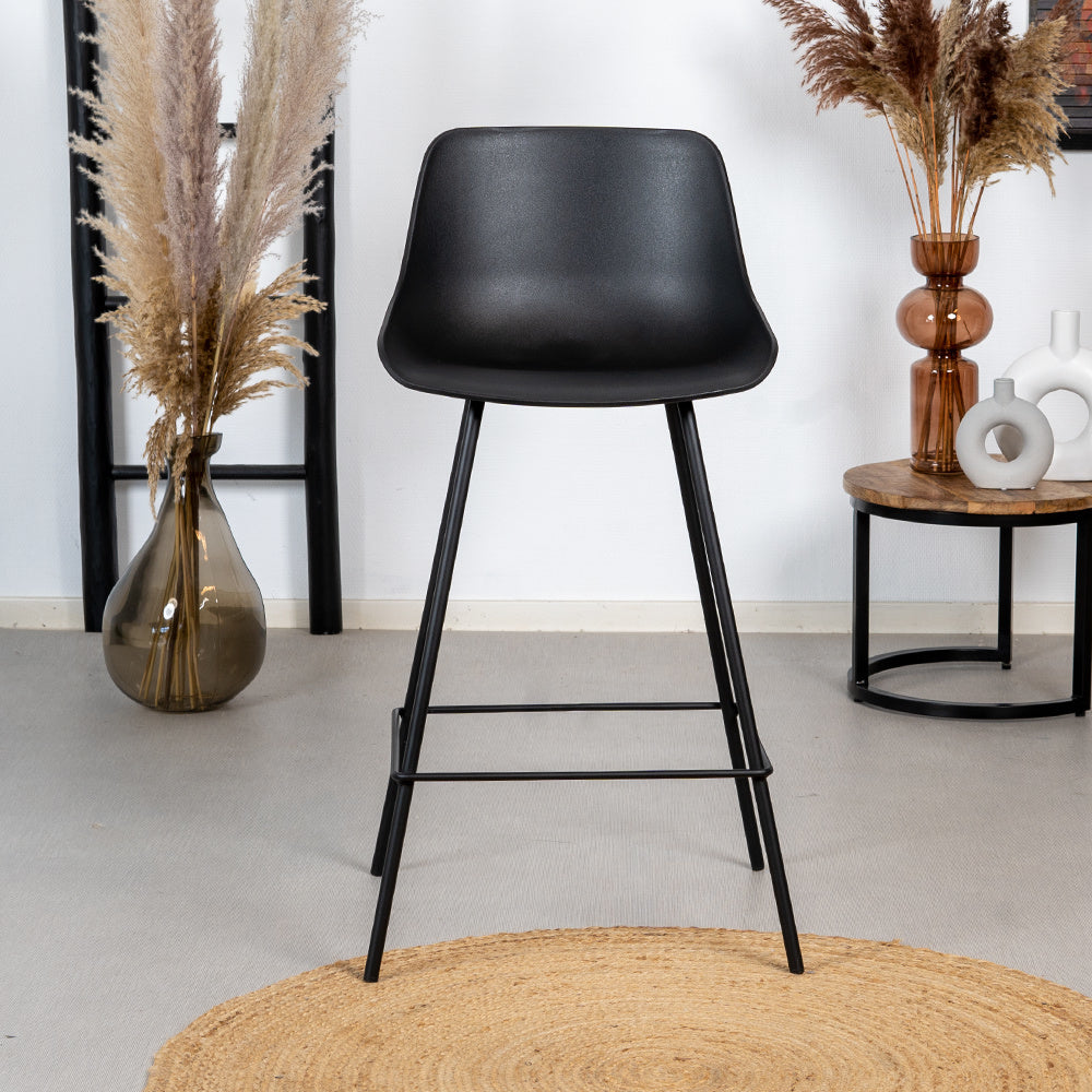 Scandinavian bar stool Dani black 65 cm Polypropylene