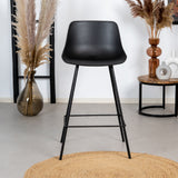Scandinavian bar stool Dani black 65 cm Polypropylene