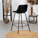 Scandinavian bar stool Dani black 65 cm Polypropylene
