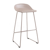 Scandinavian Barstool Ellen taupe 76 cm Plastic
