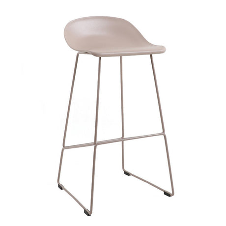 Scandinavian Barstool Ellen taupe 76 cm Plastic
