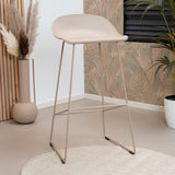 Scandinavian Barstool Ellen taupe 76 cm - image 4