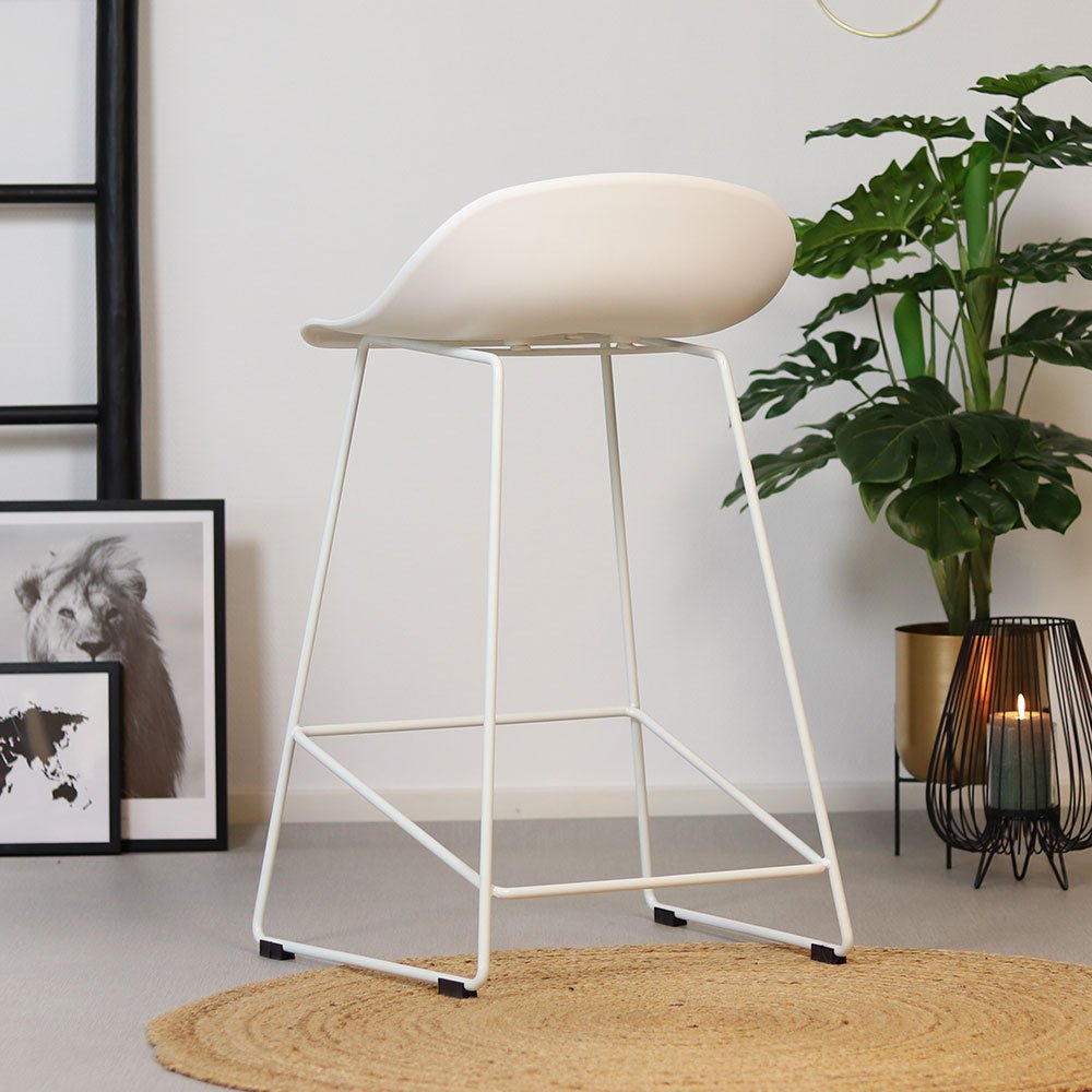 Scandinavian Barstool Ellen white 66cm - image 3