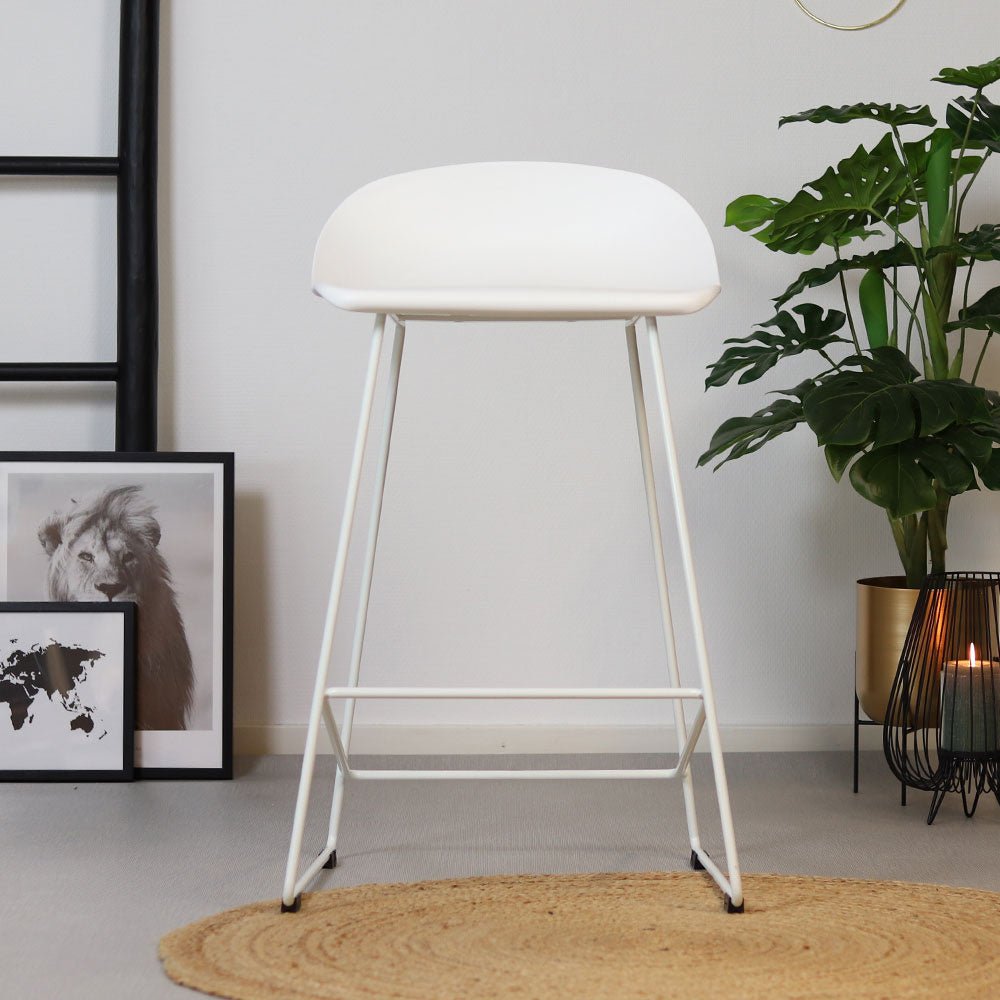 Scandinavian Barstool Ellen white 66cm - image 2