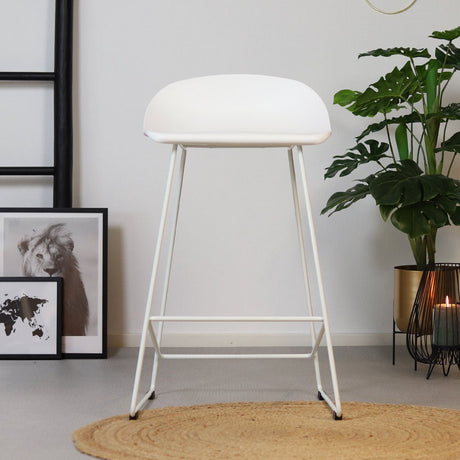 Scandinavian Barstool Ellen white 66cm - image 2