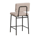 Scandinavian bar stool Aspen beige recycled fabric 64-77 cm - image 8