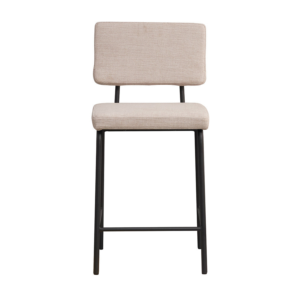 Scandinavian bar stool Aspen beige recycled fabric 64-77 cm - image 6