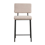 Scandinavian bar stool Aspen beige recycled fabric 64-77 cm - image 6