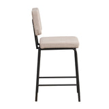 Scandinavian bar stool Aspen beige recycled fabric 64-77 cm - image 7